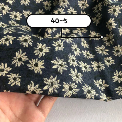 Small Floral Pure Cotton Linen Printed Fabric For Women's Clothing